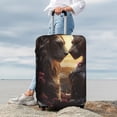 thumbnail image 3 of Lsque Romantic Flower Lion Couple Printed Luggage Cover, Travel Luggage Protector,Scratch and Dirt Resistant, Fits 18-32 Inch Luggage - X-Large, 3 of 9