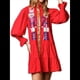 thumbnail image 2 of Vestido Camisero de Cascanueces para Mujer, con Brillo Navideño, Sudadera de Papá , Minivestido Tipo Suéter Rojo XL, 2 of 7