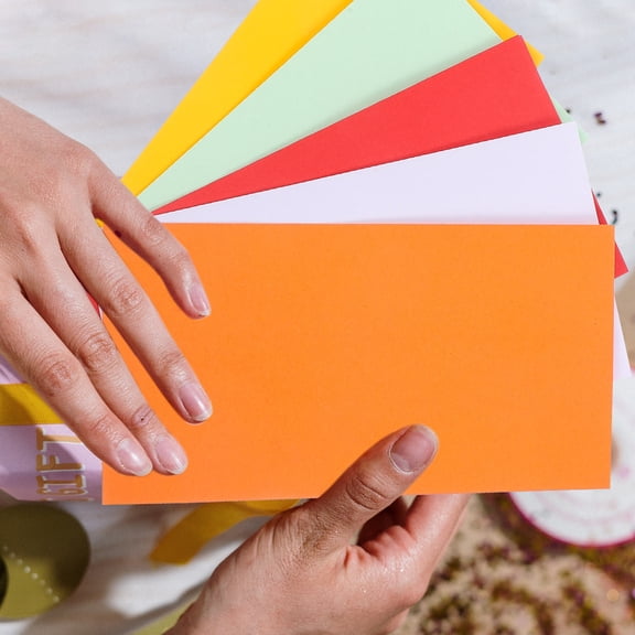 ETHZZLE Colored Envelopes Multi-Function Cash Organizer Assorted Colors Portable Storage