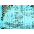 thumbnail image 1 of Ahgly Company Indoor Rectangle Abstract Light Blue Modern Area Rugs, 4' x 6', 1 of 4