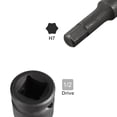 thumbnail image 5 of Uxcell H7 1/2-Inch Socket de Impacto de Broca Hexagonal Métrica de Acero Cr-Mo Negro 1pcs, 5 of 5