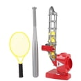 thumbnail image 1 of 2 in 1 Baseball Tennis Pitcher Auto Pitching Machine Set Baseballs Bat Tennis Racket Boys Girls Sports Game Indoor Outdoor, 1 of 7