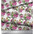 thumbnail image 3 of Soimoi Poly Georgette Fabric Berries,Floral & Bird Print Fabric by Yard 52 Inch Wide, 3 of 3