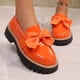 thumbnail image 2 of Mujeres Negro Muñecas Estilo Casual Grueso Vendido Muñecas de Cuero Patente, Mujeres Más Tamaño Primavera Verano Cómodas Zapatillas de Arco Zapatos, 2 of 9