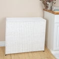 thumbnail image 4 of Household Essentials 3 Compartment Laundry Sorter, Wicker Laundry Sorter, White, 4 of 10