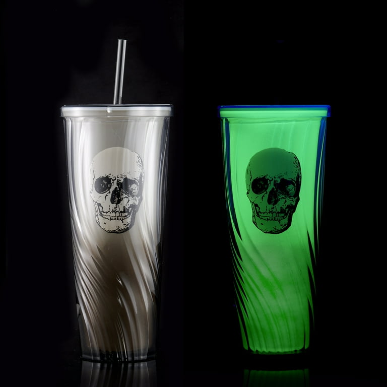 Way to Celebrate Halloween Glow in The Dark Tumblers, 4 Pack, Assorted 25oz