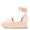 Pink, variant on YDN Women Round Open Toe Platform Espadrille Sandals Adjustable Buckle Strap Mid Wedge Heel Shoes Summer Casual Daily Size 8 Pink