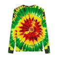 thumbnail image 3 of Favoffer Summer Unisex Kids Multicolor Tie-Dye Graphic Tee Round Neck Long Sleeve Stretchy Trendy Top Casual Travel Home Party 3-14Y, 3 of 5