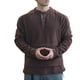 thumbnail image 2 of pstuiky camisa de manga larga para hombre, Suéter deportivo informal ajustado de manga larga, cuello redondo, medio botón y bolsillo para hombre, color sólido y cálido top de hombre l, 2 of 5