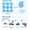 Ai*4, variant on DIY Bead Peg Boards, 2.6mm Pegboards for Kids Adults Beadworks, Educational Motor Skills Activity, Blue White Grid, Includes 2 Boards