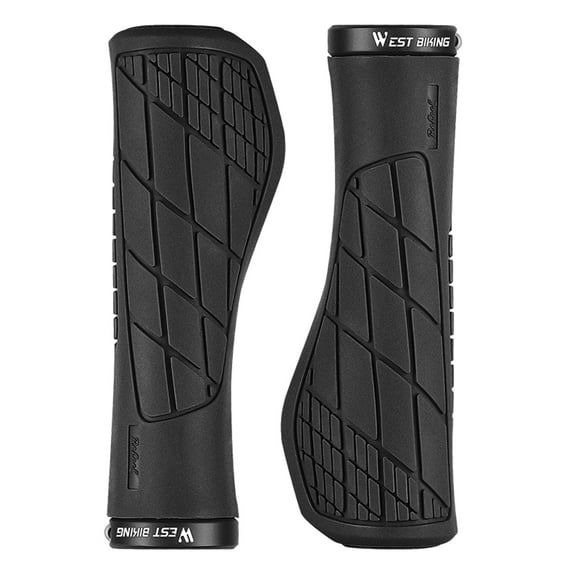 A Pair of Silicone Bicycle Grips Soft MTB Road Bike Handlebar Shockproof -Slip Ergonomic Cycling Handlebar Grips