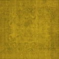 thumbnail image 1 of Ahgly Company Indoor Square Oriental Yellow Industrial Area Rugs, 4' Square, 1 of 4