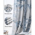 thumbnail image 3 of Blue Gray Forest Blackout Curtains for Bedroom Living Room Darkening Curtains 84 Inch Length 2 Panels Set Watercolor Tree Blue Leaves Window Curtain Insulated Window Treatment Grommet Drapes 42"x84", 3 of 9