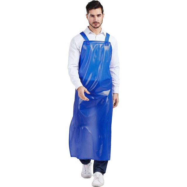 Delantal impermeable para hombre. con correas ajustables. Goma gruesa resistente al aceite. delantal de protección para taller industrial CFS0004