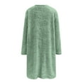 thumbnail image 5 of ManxiVoo Women's Long Sleeve Pullover Two Piece Set Winter Cozy Double Fabric With Functional Pockets Embossed Texture XXL Size Light Green, 5 of 6