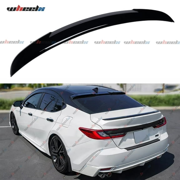 Rear Spoiler Compatible with 2025 Toyota Camry, OE Style Trunk Exterior Tail Deck Lid Wing Duckbill Lip Splitter (Glossy Black)