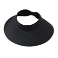 thumbnail image 4 of Sombrero tejido para mujer, de ala ancha, transpirable, duradero, informal, portátil, para playa Negro, 4 of 9