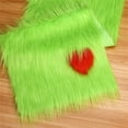 thumbnail image 7 of Mouliraty Christmas Table Runner, 72x15 in, Fur Table Runner Flag Desktop Decoration, for Party Birthday Friendsgiving Wedding Dinning Table, Green, 7 of 7