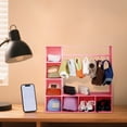 thumbnail image 4 of Freestanding Closet Organizer with Multiple Open Shelves and Hanging Rod for Bedroom Storage Organization Wardrobe, 4 of 4