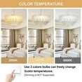 thumbnail image 3 of DingLiLighting 11 Light Luxury Crystal Chandeliers Feather Crystal Chandelier Modern Flush Mount Ceiling Light Fixtures Adjustable for Living Room Dining Bedroom, E12 Bulbs Included, 3 of 7