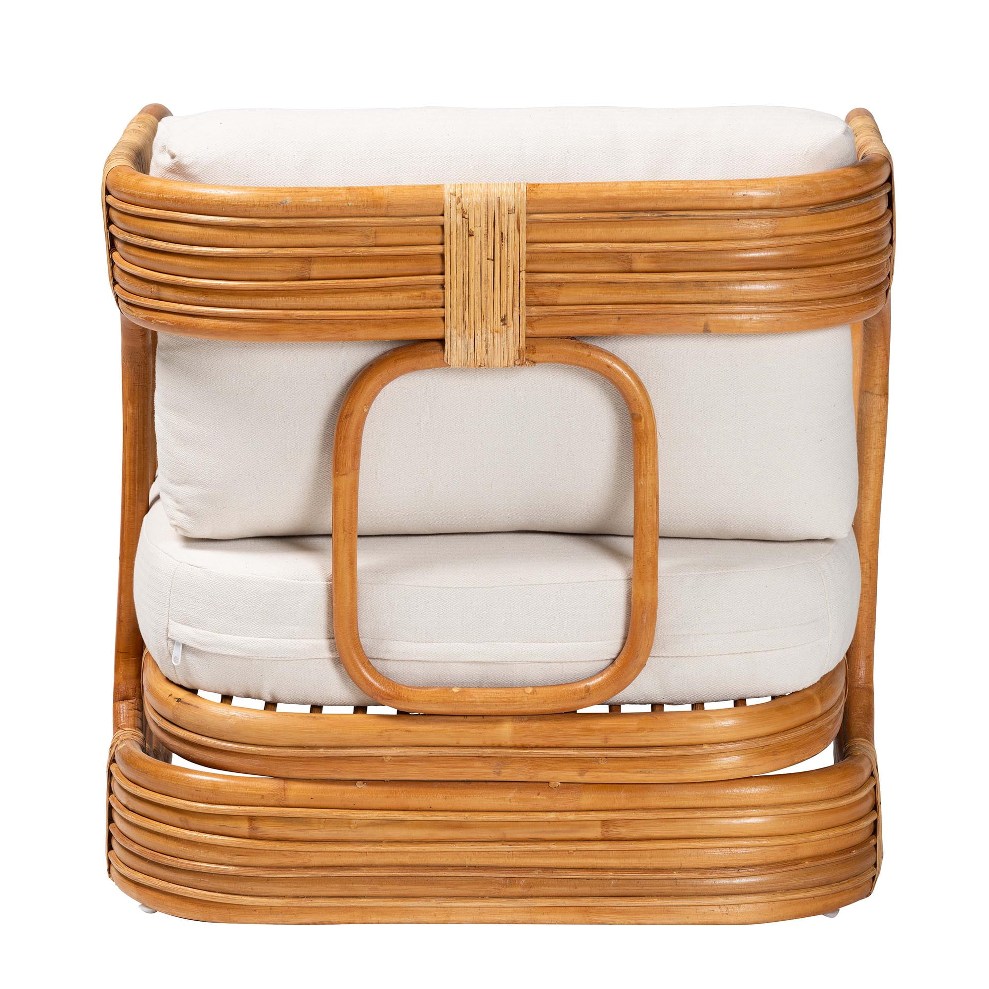 bali & pari Corsa Boho Arm Chair, One Size, Light honey
