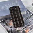 thumbnail image 5 of Compatible with iPhone 14 Pro Max Case for Women Girls,Cute 3D Lafle Plaid Cube Weave Pattern Raised Bumper Corners Case for iPhone 14 Pro Max Soft Matte Silicone Shockproof Case-Elegant Black, 5 of 13