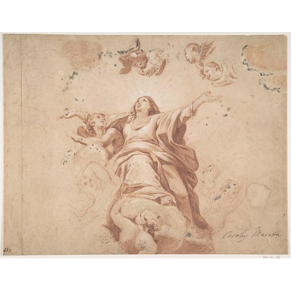 Assumption of the Virgin (after Carlo Maratta) Poster Print by Anonymous, Italian, Roman-Bolognese, 17th century (18 x 24)