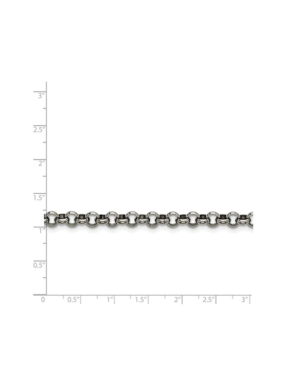 Mens Chisel Rolo Chain Bracelet in Stainless Steel 7.5 inches (6.00 mm) for Men