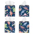 thumbnail image 2 of Balery Dinosaur Porta Pañuelos de Cuero con Estampado – Funda Moderna Cuadrada para Caja de Pañuelos, Dispensador 5x5x5'', 2 of 7