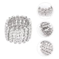 thumbnail image 4 of Milisten 1PC Stylish Stretchable Ring Female 2 in 1 Bracelet Ring Silver Rhinestone Ring, 4 of 5