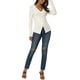 thumbnail image 2 of INSPIRAR CHIC Suéter Casual de Manga Larga con Cuello en V para Mujeres Otoño Invierno XL Blanco, 2 of 7