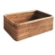 thumbnail image 2 of 2X Cesta de Mimbre Tejida A Mano, Cesta Rectangular para Frutas, Té y Pan, Caja de Almacenamiento para Cosméticos, 2 of 5