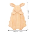 thumbnail image 2 of GOOHOCHY Bunny Plates 2Pcs Wooden Design Suitable For Easter Cookies And Treats, 2 of 8