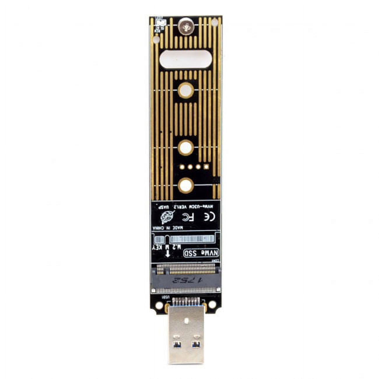 JSER USB 3.0 to NVME M-key M.2 NGFF SSD External PCBA Conveter Adapter with Flash Disk Case