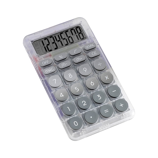 Vwrxbz 8-Digit Transparent Gradient Calculator Mini Digital Desktop Calculator
