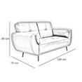 thumbnail image 5 of Love Seat de Piel Genuina, 2 plazas, Modelo Toronto, Color Negro, Elegante, cómodo y Moderno, Hecho en Mexico. Medidas 156 X 90 X 78 cm, 5 of 5