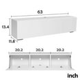 thumbnail image 2 of JOYSOURCE Floating TV Stand with LED for 60 65 70in TV, Glossy Wall Mounted Modern Entertainment Center with Storage, White, 2 of 10