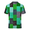 thumbnail image 4 of Bibifish Mens Polo Shirts Multi Color Square Block Patch Shirts Mens Spring Summer Daily Outdoor Wear Tops, 4 of 5