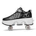 thumbnail image 3 of Boys Girls 2-in-1 Roller Skates & Sneakers Unisex Retractable Wheels Outdoor Fun & Fitness Kick Roller Shoes Children Best Gift, 3 of 12