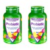 2 Pack Vitafusion Probiotic Gummy Supplement Raspberry Peach Mango 70 Gummies