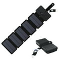 thumbnail image 1 of Foldable Solar Panel Charger Outdoor Emergency Power with Compass for Camping Hiking Backpacking, 1 of 8