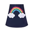 thumbnail image 5 of Girls Casual Dress Navy Blue Cotton Short Sleeve Rainbow Cloud 3 Years, 5 of 6