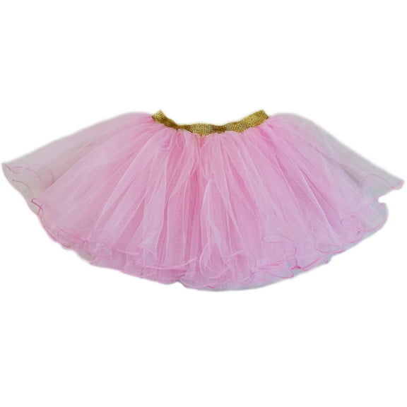 Wenchoice Gold & Pink Sparkle-Accent Tutu Girls S(1Y-2Y)
