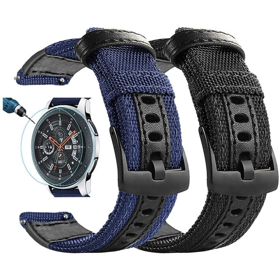 Maxjoy 2 Pack Stretchy Bands Compatible with Galaxy Watch 46mm Bands, Galaxy Watch 3 45mm Band, Gear S3 Frontier Bands