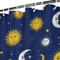 thumbnail image 3 of Blue Sun Moon Star Pattern Shower Curtain 84"x72" ,Bathroom Decorative Shower Curtains Set with 12 Hooks,Modern Waterproof Washable Shower Curtain, 3 of 6