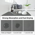 thumbnail image 6 of Kitchen Dish Drying Mat, 31.5"x17" Extra Large Dish Drying Mats for Kitchen Counter, Super Absorbent Dish Mat, Diatomite Coffee Mat Heat Resistant Mat with Anti-slip Rubber Backed (Grey,1 Pack), 6 of 7