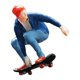 thumbnail image 2 of Figura en miniatura de niño patinador a escala 1:64, figura de diminuta, muñeco, accesorio, adorno de mesa de , juguete, modelo realista, 2 of 9