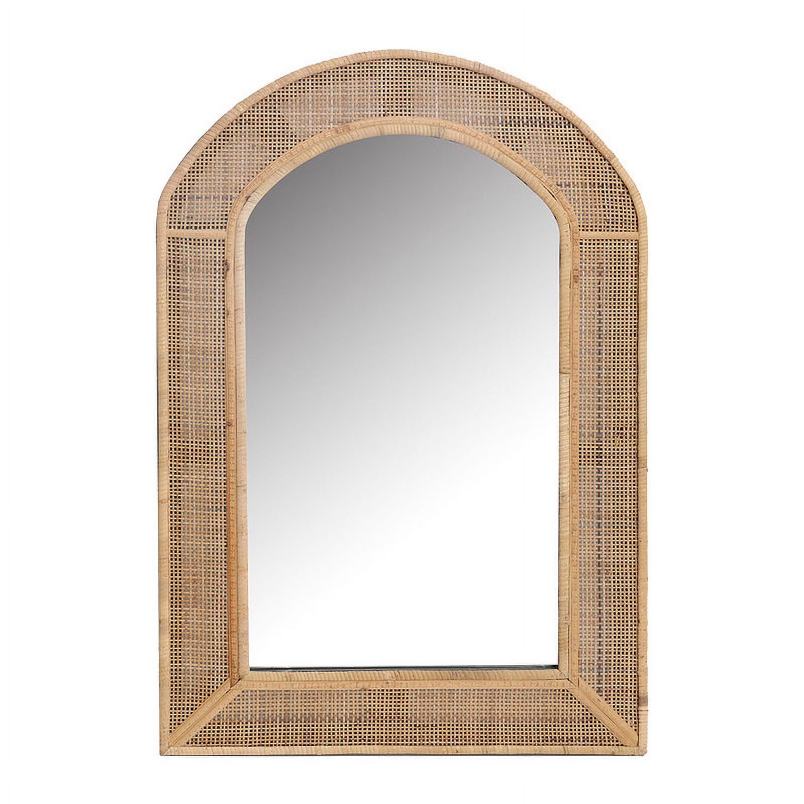 Delara Boho Arch Rattan Wall Mirror