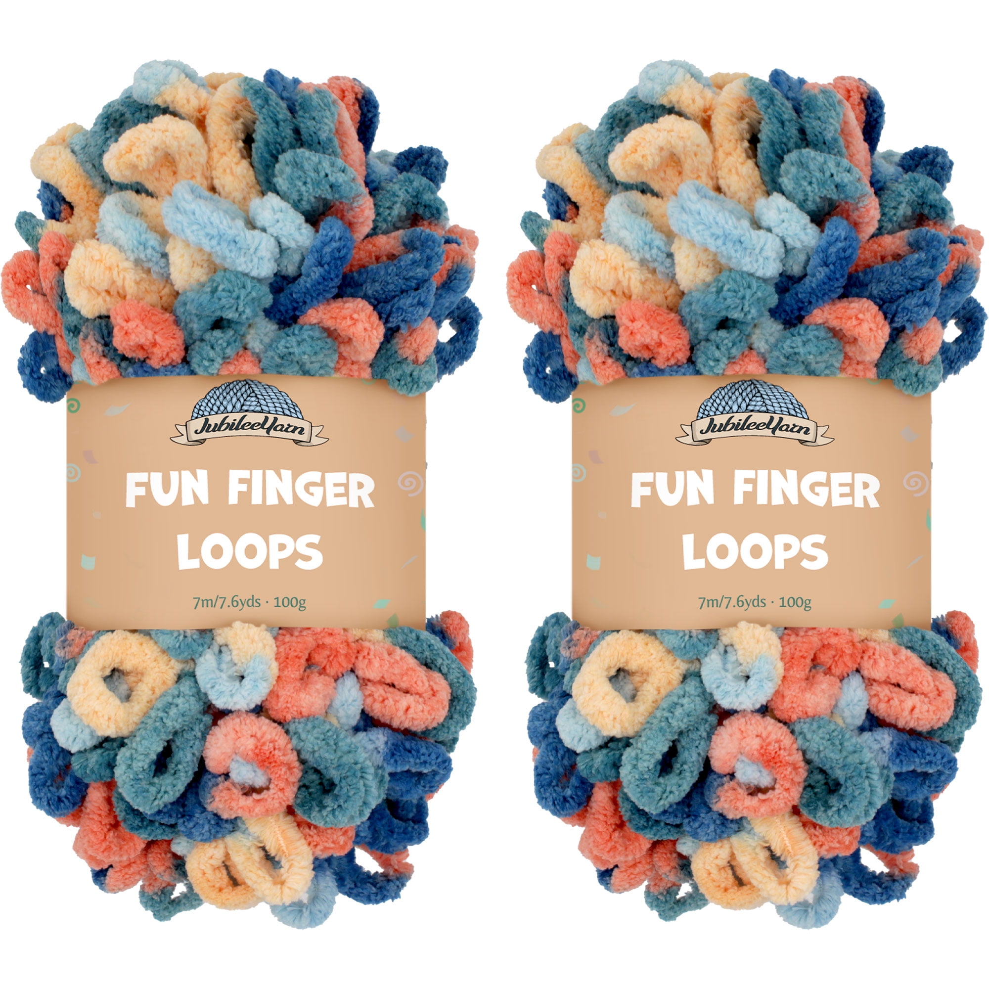 JubileeYarn Fun Finger Loops Yarn Polyester Jumbo Loop Yarn 100g