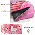 thumbnail image 6 of Area Rug for Living Room, Valentine's Day Non-Slip Indoor Large Carpet for Bedroom/Dining Room, Pink Gradient Love Hearts Desserts Washable Low-Profile Rectangle Floor Mat Runner Rugs - 3 x 5 Ft, 6 of 8